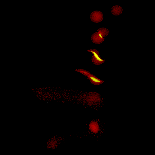 Smoothed Particle Hydrodynamics
 for astronomical model demonstration