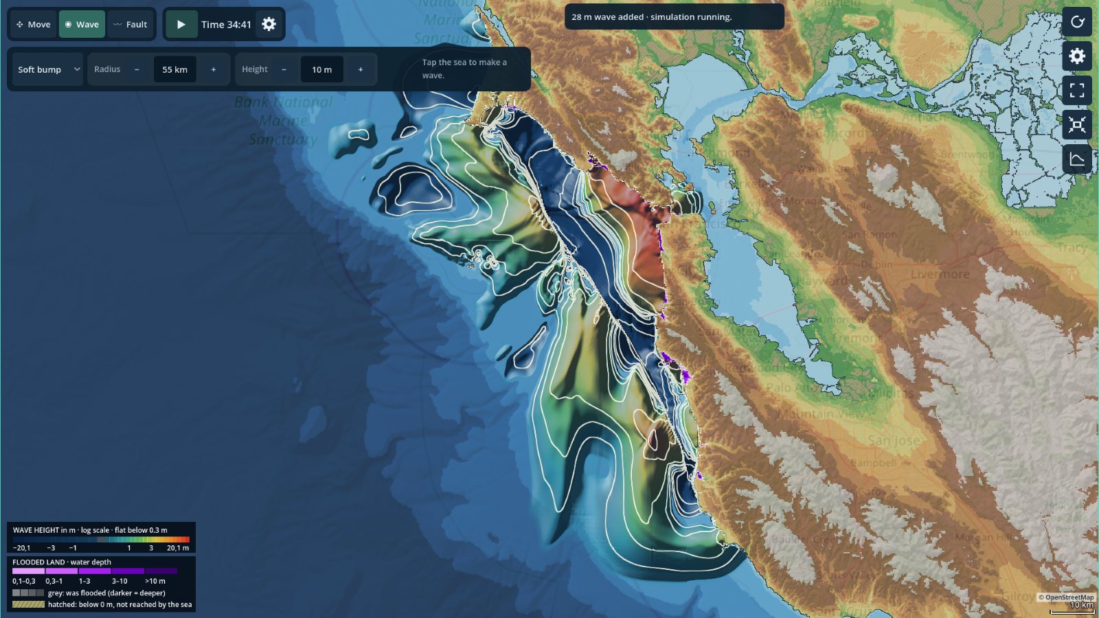 Creating a wave off Northern California